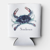 Navy Blue Crab Nautical Coastal Koelbox Blikjeskoeler (Voorkant)