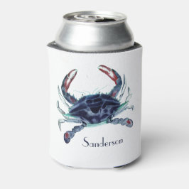 Navy Blue Crab Nautical Coastal Koelbox Blikjeskoeler