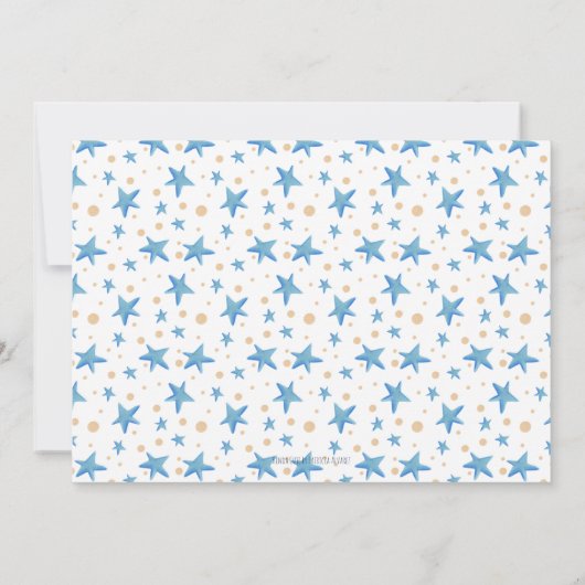 Navy Blue Cream Dragon en Balloon First Birthday Kaart (Achterkant)