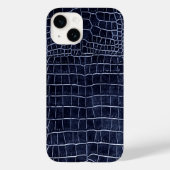 Navy Blue Crocodile Case-Mate iPhone Case (Achterkant)