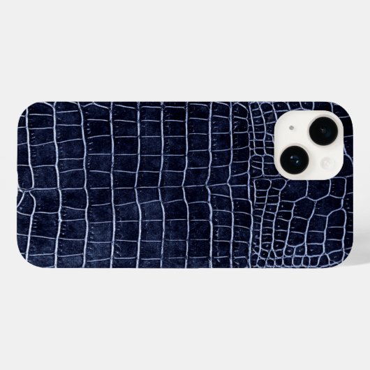 Navy Blue Crocodile Case-Mate iPhone Case (Achterkant (horizontaal))