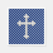 Navy Blue Cross doop Servetten (Voorkant)
