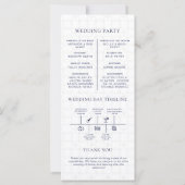 Navy Blue Cruise Reizen Trouwceremonie (Achterkant)