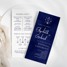 Navy Blue Cruise Reizen Trouwceremonie