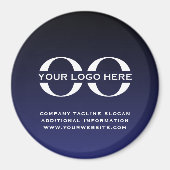 Navy Blue Custom Business Company Logo Magnet (Voorkant)