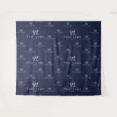 Navy Blue Custom Business Logo Achtergrond Trade s Wandkleed (Voorkant (horizontaal))