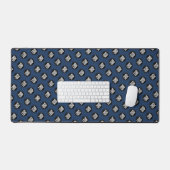 Navy Blue Custom Business Logo Patroon Bureaumat (Keyboard & Muis)