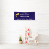 Navy Blue Custom Club Afstuderen Banner (Insitu)