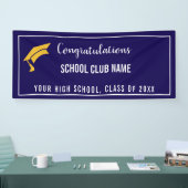 Navy Blue Custom Club Afstuderen Banner (Beurs)