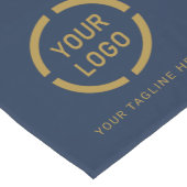 Navy Blue Custom Company Logo Promotion Display  Korte Tafelloper (Hoek)
