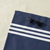 Navy Blue Custom Family Lake House Strandlaken (In situ)