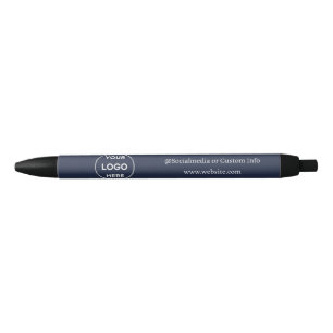 Navy Blue Custom Logo Modern minimalist Business Zwarte Inkt Pen