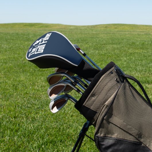 Navy Blue Custom Monogram De Golf Vader Golfheadcover (Insitu)