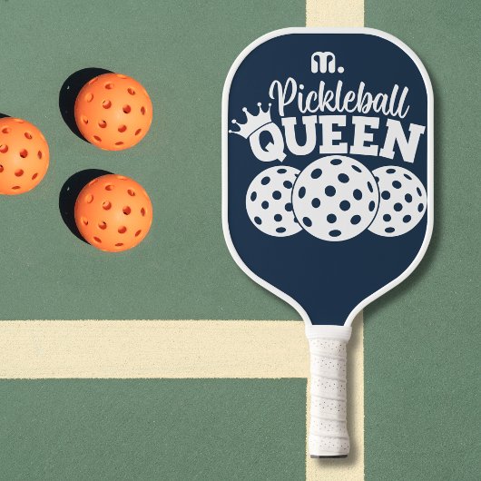 Navy Blue Custom Monogram Pickleball Queen Pickleball Paddle