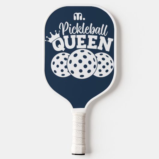 Navy Blue Custom Monogram Pickleball Queen Pickleball Paddle (Achterkant)