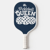 Navy Blue Custom Monogram Pickleball Queen Pickleball Paddle (Voorkant)