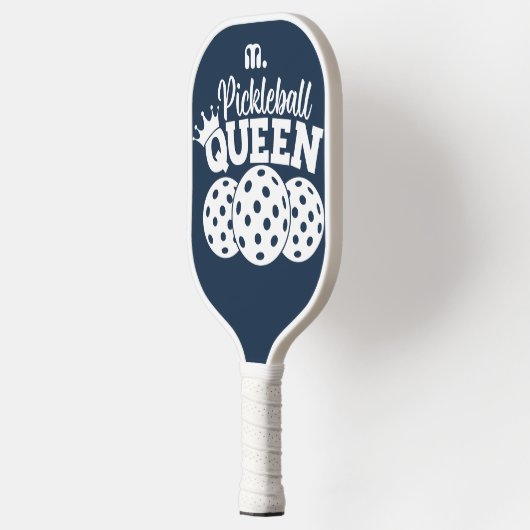 Navy Blue Custom Monogram Pickleball Queen Pickleball Paddle (Links)