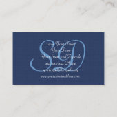 Navy Blue Custom Monogram V13 Visitekaartje (Achterkant)