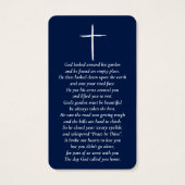 Navy Blue Custom Photo Memorial Kaarten Visitekaartje (Achterkant)