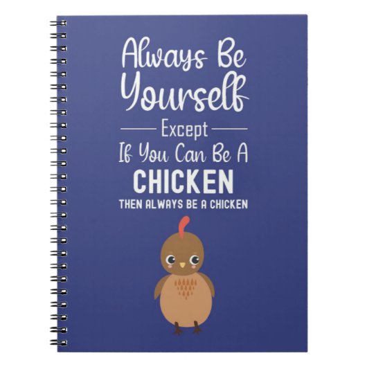 Navy Blue Cute Gifts For Chicken Lovers For Kids Notitieboek (Voorkant)