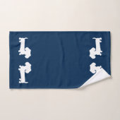 Navy Blue Dachshund uit drie delen, keukenset Bad Handdoek (Handdoek)