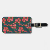 Navy Blue Daisy Flower Meadow Bagagelabel (Voorkant horizontaal)