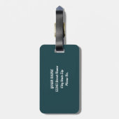 Navy Blue Daisy Flower Meadow Bagagelabel (Achterkant verticaal)