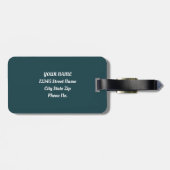 Navy Blue Daisy Flower Meadow Bagagelabel (Achterkant horizontaal)