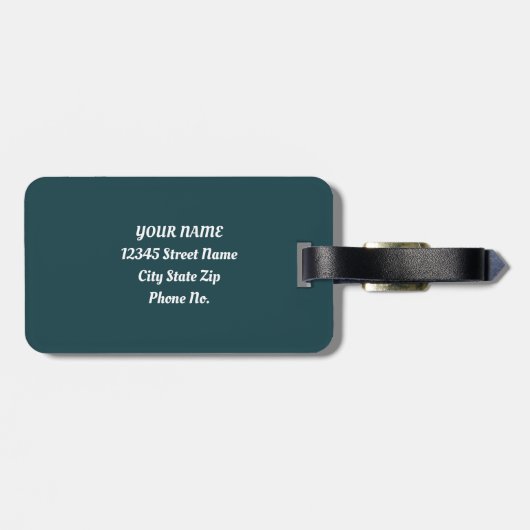 Navy Blue Daisy Flower Meadow Bagagelabel (Achterkant horizontaal)