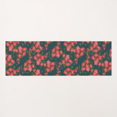 Navy Blue Daisy Flower Meadow Yogamat (Achterkant (horizontaal))