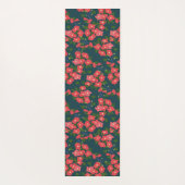 Navy Blue Daisy Flower Meadow Yogamat (Achterkant)