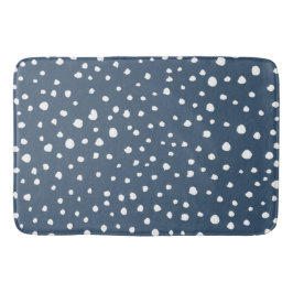 Navy Blue Dalmatian Spots, Dalmatiaanse Stippen, g Badmat