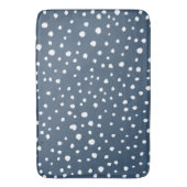 Navy Blue Dalmatian Spots, Dalmatiaanse Stippen, g Badmat (Voorkant Verticaal)