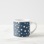 Navy Blue Dalmatian Spots, Dalmatiaanse Stippen, g Espresso Kop (Rechts)