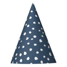 Navy Blue Dalmatian Spots, Dalmatiaanse Stippen, g Feesthoedjes