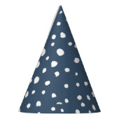 Navy Blue Dalmatian Spots, Dalmatiaanse Stippen, g Feesthoedjes (Links)