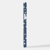 Navy Blue Dalmatian Spots, Dalmatiaanse Stippen, g iPhone Hoesje (Rechterkant)