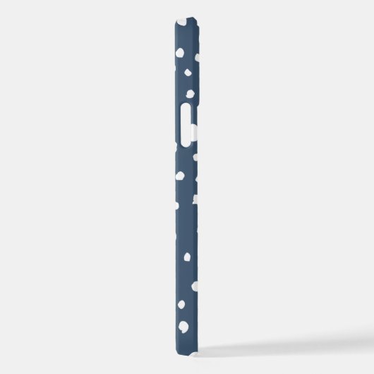 Navy Blue Dalmatian Spots, Dalmatiaanse Stippen, g iPhone Hoesje (Rechterkant)