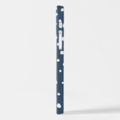 Navy Blue Dalmatian Spots, Dalmatiaanse Stippen, g iPhone Hoesje (Linkerkant)