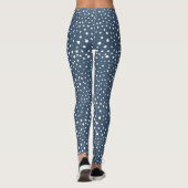Navy Blue Dalmatian Spots, Dalmatiaanse Stippen, g Leggings (Achterkant)