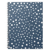 Navy Blue Dalmatian Spots, Dalmatiaanse Stippen, g Notitieboek (Voorkant)