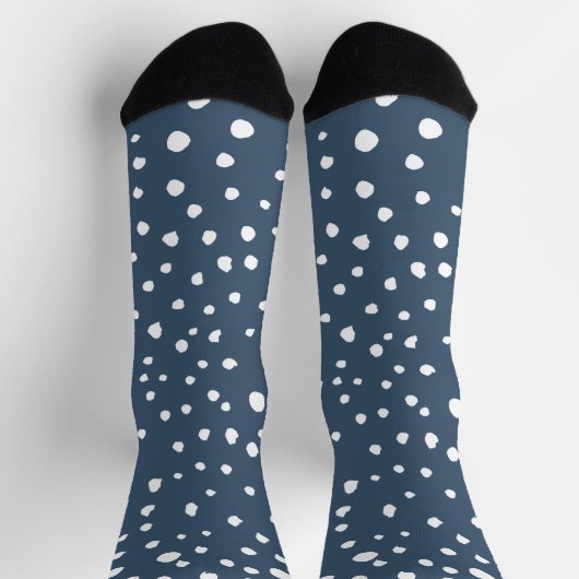 Navy Blue Dalmatian Spots, Dalmatiaanse Stippen, g Sokken (Top)
