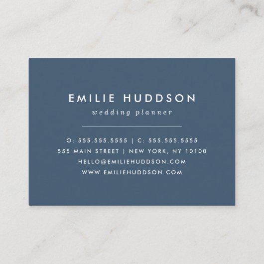 Navy Blue Dalmatian Spots, Dalmatiaanse Stippen, g Visitekaartje (Achterkant)