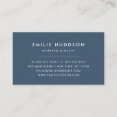 Navy Blue Dalmatian Spots, Dalmatiaanse Stippen, g Visitekaartje (Achterkant)