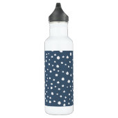 Navy Blue Dalmatian Spots, Dalmatiaanse Stippen, g Waterfles (Rechts)