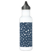 Navy Blue Dalmatian Spots, Dalmatiaanse Stippen, g Waterfles (Links)