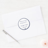 Navy Blue Dank je Nautical Wedding Stickers (Envelop)