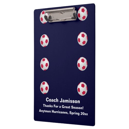 Navy Blue, dank je Voetbal coach, naam, Klembord (Links)