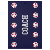 Navy Blue, dank je Voetbal coach, naam, Klembord (Achterkant)