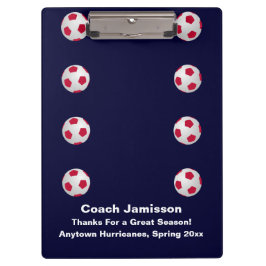 Navy Blue, dank je Voetbal coach, naam, Klembord